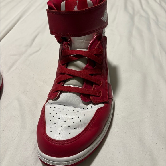 Nike Red and White High-Top Sneakers - Picture 3 of 4